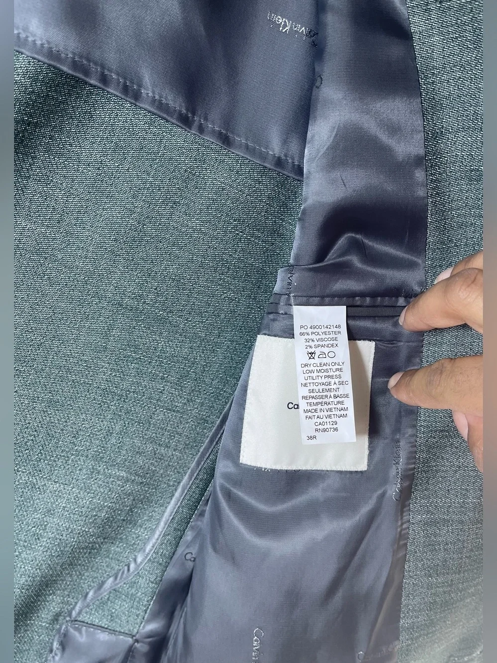 Calvin Klein Men's Mariano Forest Green Slim-Fit Sport Coat Size 38R Brand New